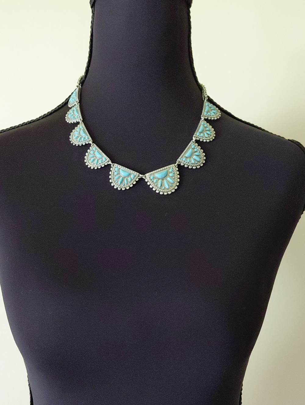 Lucky Brand Turquoise Fan Pendant Necklace